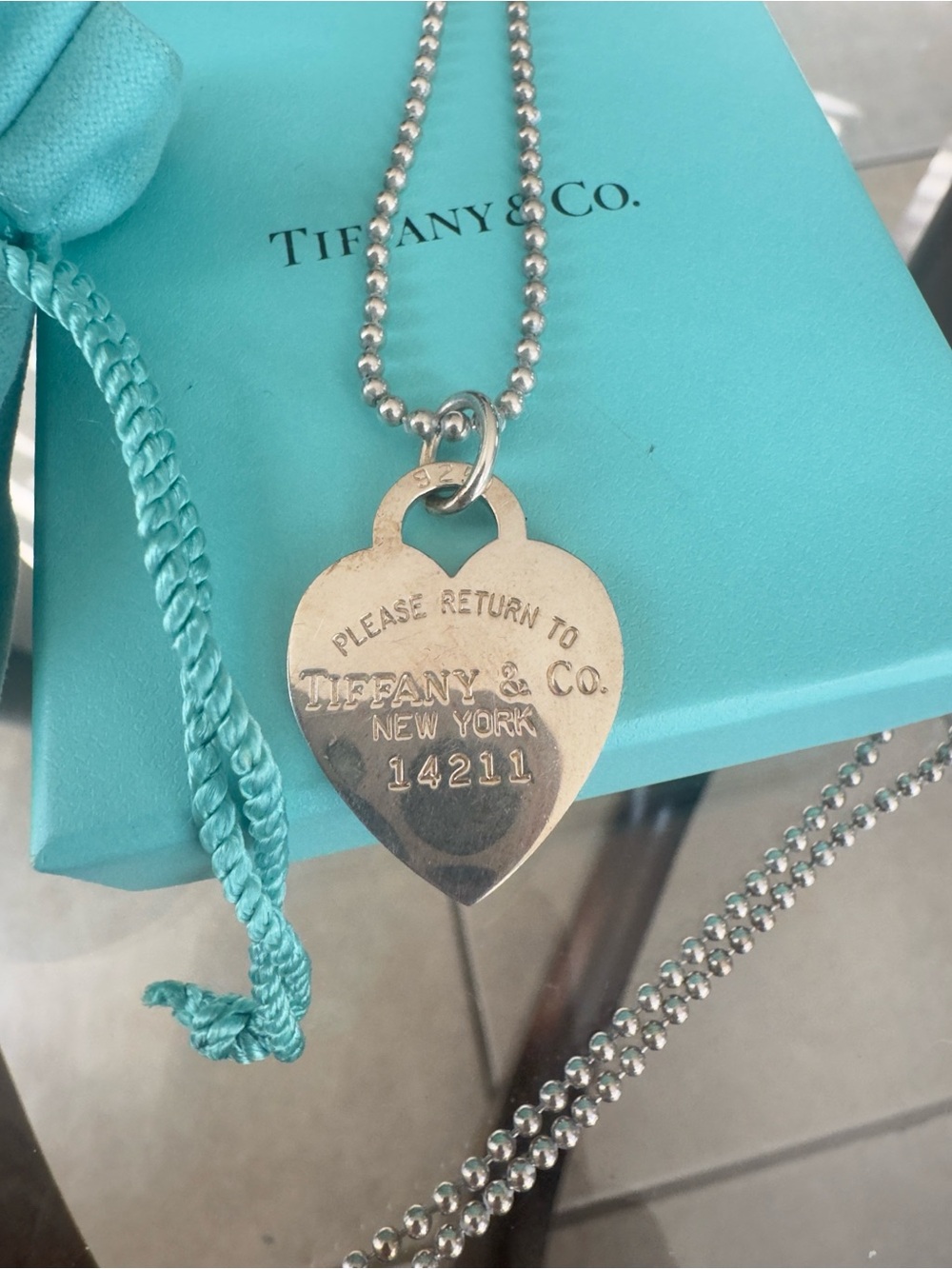 Tiffany & Co. Silver Heart Tag Necklace - Picture 2 of 5